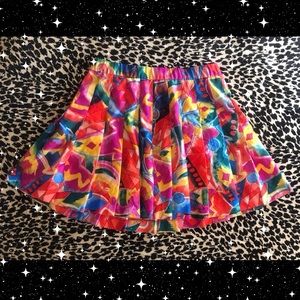 💕SOLD💕Y2k Lily’s colorful pattern pleated tennis skirt